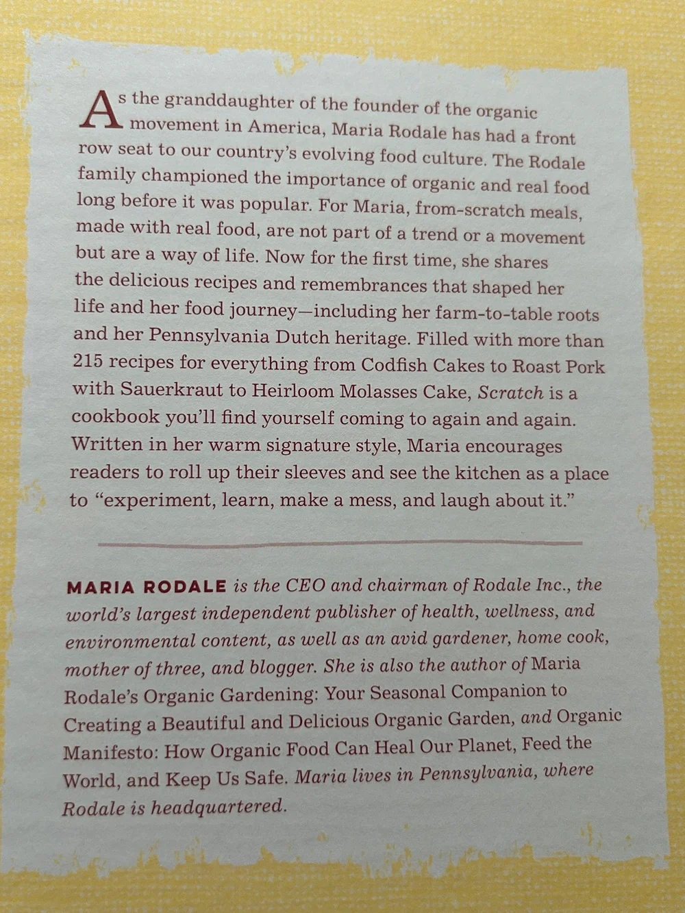 Scratch by Maria Rodale - Hardcover Cookbook - Picture 4 of 5